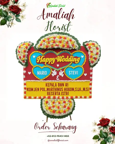 Papan Bunga Pernikahan Banjang